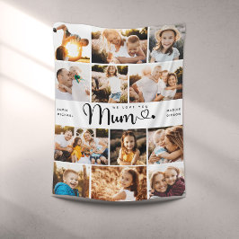 Mama Wir Liebe Sie hören Moderne FotoCollage Fleecedecke