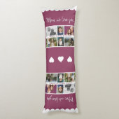 Mama wir Liebe Sie Kinder 6 FotoCollage Seitenschläferkissen (Rückseite (Vertikal))