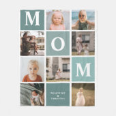 Mama Wir Liebe Sie | Moderner 8-Foto-Farbblock Fleecedecke (Vorderseite)