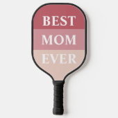 Mama Wir Liebe Sie | Moderner 8-Foto-Farbblock Pickleball Schläger (Rückseite)