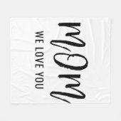 Mama Wir Liebe Sie Mütter Tag Foto Fleecedecke (Vorderseite (Horizontal))