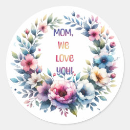 Mama, wir Liebe Sie Runder Aufkleber