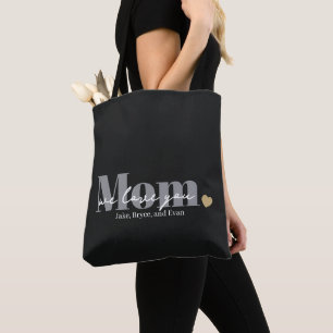 Mama wir lieben dich Black Script Tasche