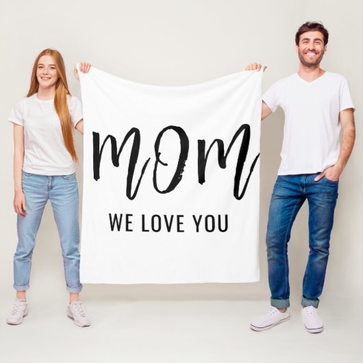 Mama wir lieben dich individuelles Muttertagsfoto Fleecedecke (Beispiel)