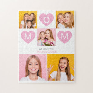 Mama wir lieben dich Kinder Namen Foto Collage Her Puzzle