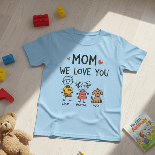 Mama wir lieben dich süße Kinder Namens Illustrati T-Shirt