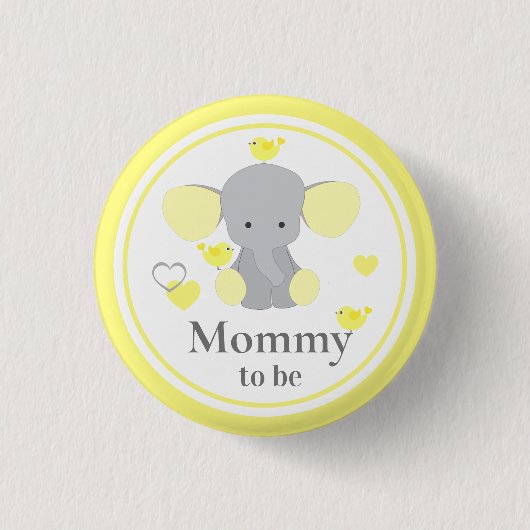 Mama wird Baby Boy Girl Duschvorhänger Button (Vorderseite)