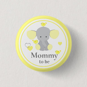 Mama wird Baby Boy Girl Duschvorhänger Button