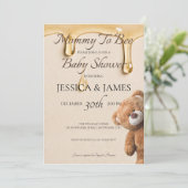 Mama wird Baby-Dusche Einladung (Stehend Vorderseite)