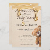 Mama wird Baby-Dusche Einladung (Vorne/Hinten)