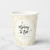 Mama wird Baby-Dusche Pappbecher (Vorderseite)