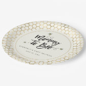 Mama wird Baby-Dusche Pappteller (Schrägansicht)