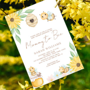 Mama wird Baby-Dusche Sonnenblume Einladung