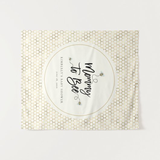 Mama wird Baby-Dusche Wandteppich (Vorderseite (Horizontal))