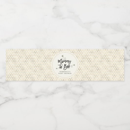 Mama wird Baby-Dusche Wasserflaschenetikett (Einzelnes Label)