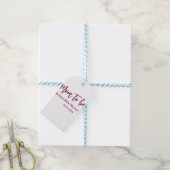 Mama-wird-Baby-Party-Name-Datum-rosa-einfach-minim Geschenkanhänger (Mit Garn)