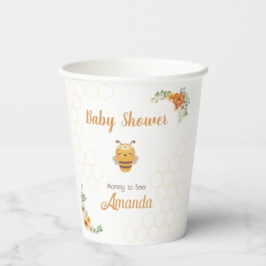 Mama wird Baby Shower Paper Cup Pappbecher (Rückseite)