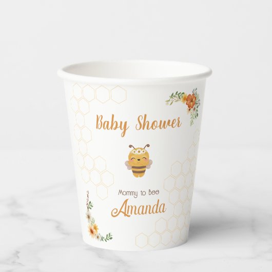 Mama wird Baby Shower Paper Cup Pappbecher (Vorderseite)
