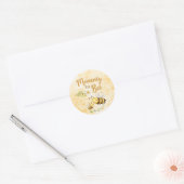 Mama wird Biene Baby-Party Runder Aufkleber (Umschlag)