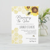 Mama wird Biene Baby Shower Einladung (Stehend Vorderseite)