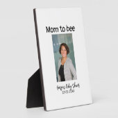 Mama wird Biene Foto Name Baby Shower Datum Fotoplatte (Seite)