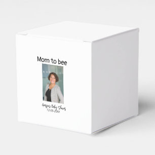 Mama wird Biene Foto Name Baby Shower Datum hinzuf Geschenkschachtel