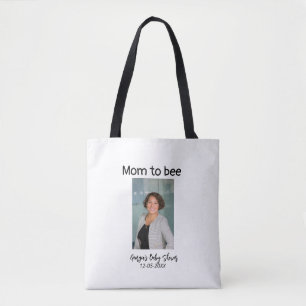 Mama wird Biene Foto Name Baby Shower Datum hinzuf Tasche