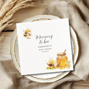 Mama wird Biene geschlechtsneutrale Babyparty  Serviette