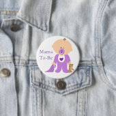 Mama-wird-Button in Lila für Baby Button (Beispiel)