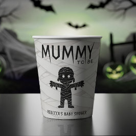 Mama wird Halloween-Kinderdusche Pappbecher