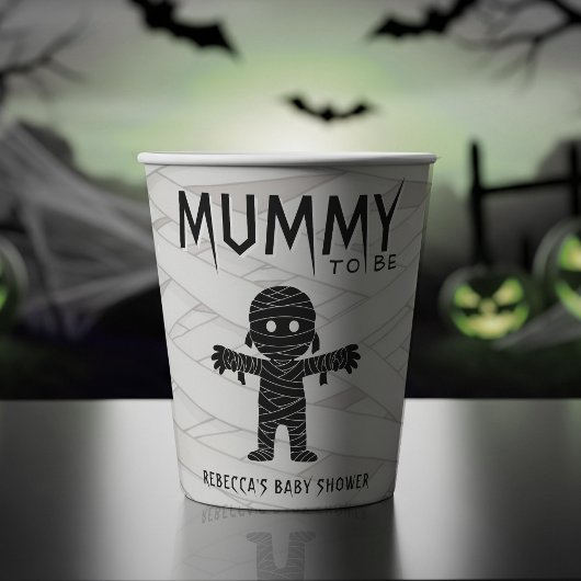 Mama wird Halloween-Kinderdusche Pappbecher