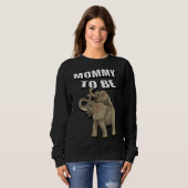 Mama wird Mutter Elephant Baby Shower Day Sweatshirt (Vorne ganz)