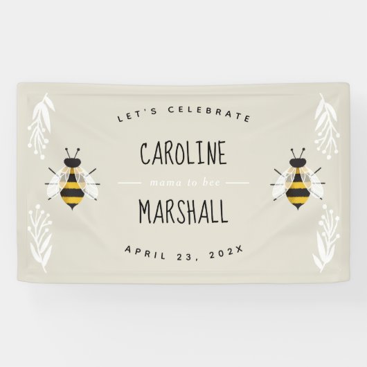 Mama wird neutrales Baby Duwer Sign Banner Zeichen (Horizontal)