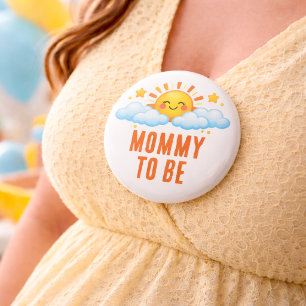 Mama-wird-Sein-Sonnenlicht-Baby-Party-Sonne-Wolken Button