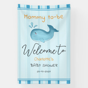 Mama wird süße Wal Baby-Party Banner