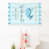 Mama wird süße Wal Baby-Party Banner (InSitu)