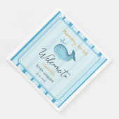 Mama wird süße Wal Baby-Party Serviette (Ecke)