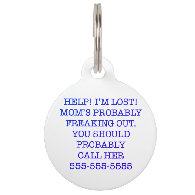 Mama wird wahrscheinlich herausfrieren haustiermarke (Vorderseite)