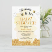 Mama wird zur Biene Baby Shower Einladung (Stehend Vorderseite)