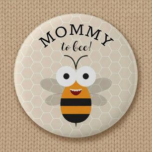 Mama wird zur Biene, Baby Shower Honigbiene Button