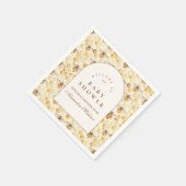 Mama wird zur Biene Honigwaben-Baby-Party Serviette (Ecke)