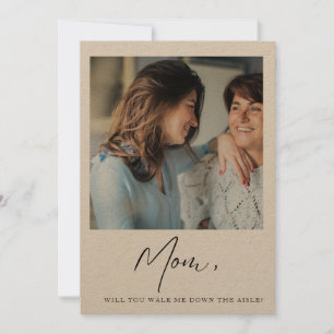 Mama Wirst du mit mir zum Altar gehen Mutter Braut Einladung