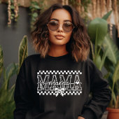 MAMA with Checks and a Bow Sweatshirt