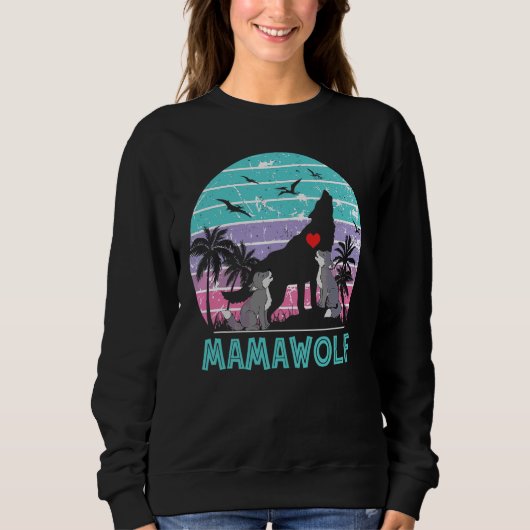 Mama Wolf Mutter von Wolfs Ideen für Mama Mutter Sweatshirt (Vorderseite)
