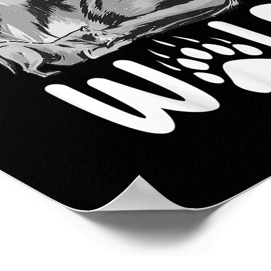 Mama Wolf Wölfe Wilde Lover Mama Mutter Frauen Poster (Ecke)