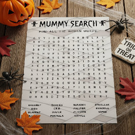 Mama Word Search Halloween Baby Shooting Game