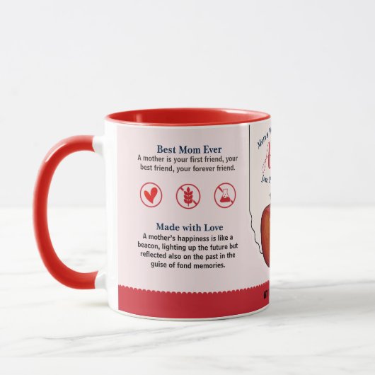 Mama World Class Apple Liebe Jam Tasse (Links)