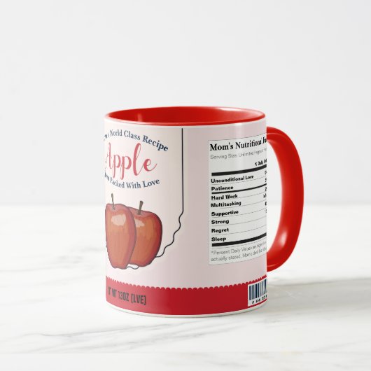 Mama World Class Apple Liebe Jam Tasse (VorderseiteRechts)
