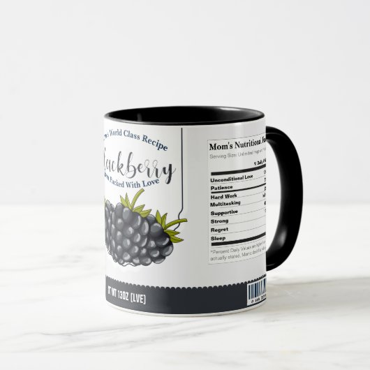 Mama World Class BlackBerry Liebe Jam Tasse (VorderseiteRechts)