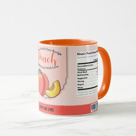 Mama World Class Peach Liebe Jam Tasse (VorderseiteRechts)